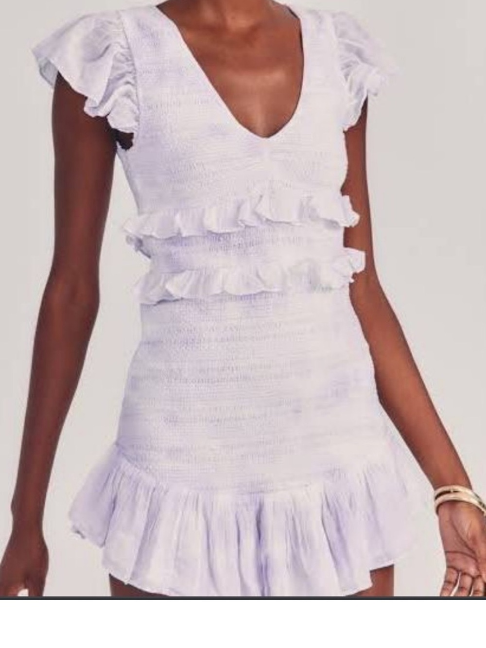LoveShackFancy Sonara cotton mini dress purple hand dye